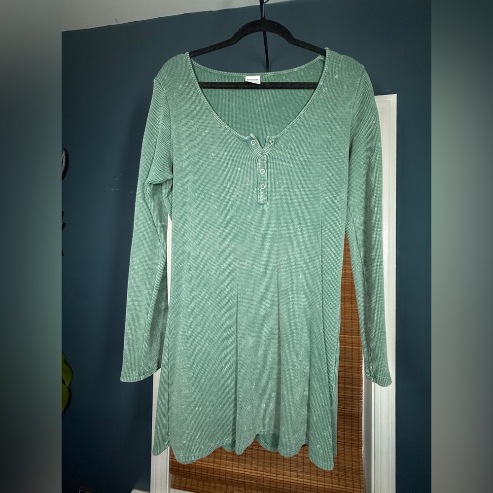 PINK VICTORIA SECRET tunic waffle knit long sleeve shirts - Picture 6 of 9